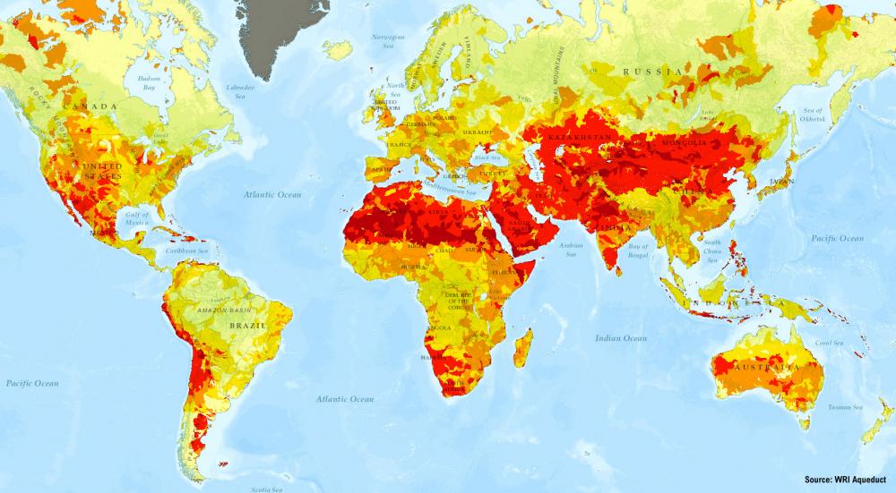 Global Water Security Map Released by WRI - Green Building Elements 2019