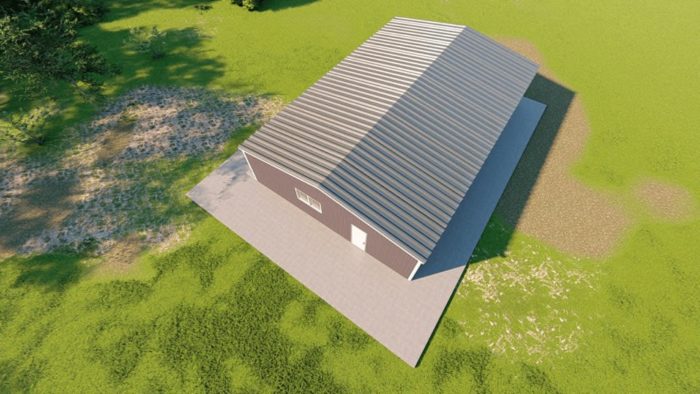 Base building packages 40x60 metal building rendering 6