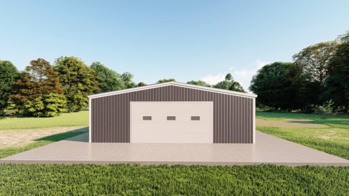 Garages 30x30 garage metal building rendering 2