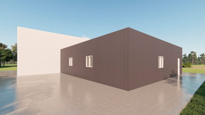 Storage metal building rendering 4