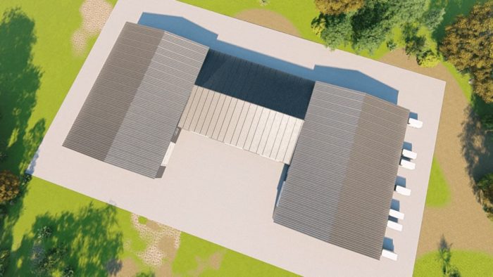 Warehouses metal building rendering 6