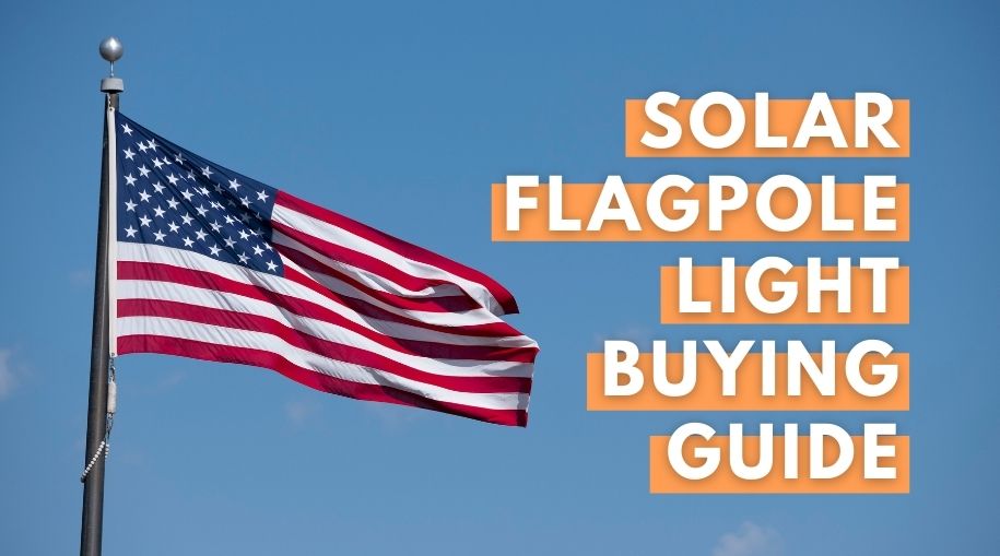 Flagpole 800Lux Solar Flag Pole Light 48LED Downlight for 15 to 25 Ft Topper 