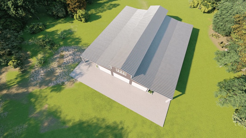 Barns 60x100 barn metal building rendering 6