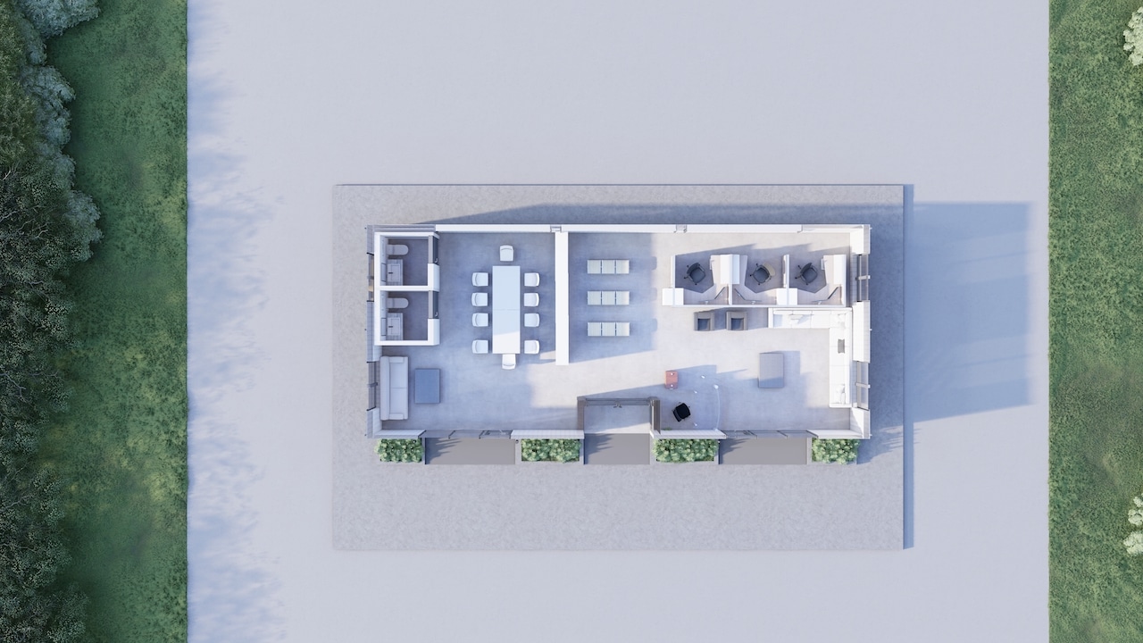 Modular Office 60X24 9 3d floor plan 2 image