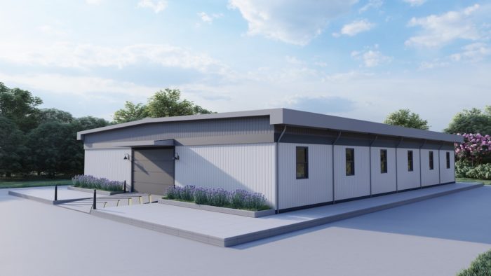 Modular Warehouse Buildings 60x72 3 Exterior front right image