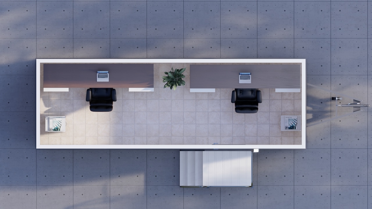 Mobile Office Trailer 8X24 5 3D Floor Plan