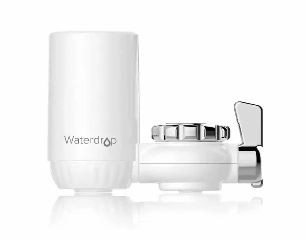 Waterdrop NSF Certified Faucet Filtration System, 320 Gallons Tap Water Filter, Reduces Fluoride, Up to 93% of Chlorine and More - Fits Standard Faucets, 1 Filter Included