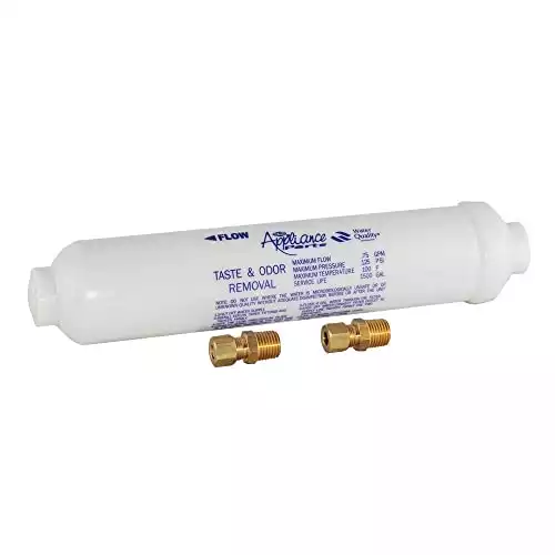 EZ-FLO 60461N In-Line Water Filter for Taste and Odor, 10" Length, White