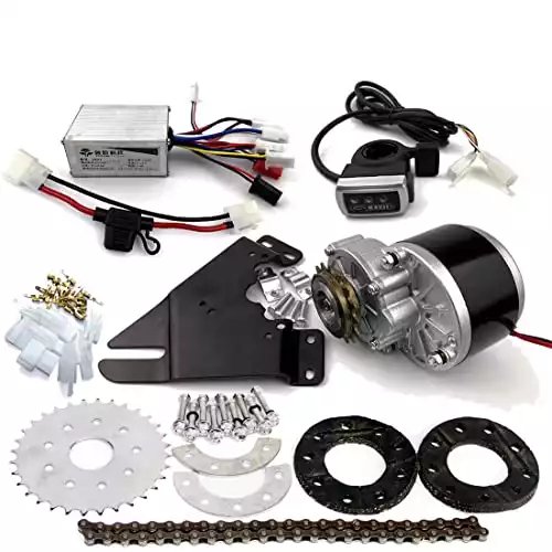 L-faster 24V36V250W Electric Conversion Kit for Common Bike Left Chain Drive Customized for Electric Geared Bicycle Derailleur