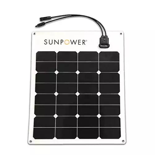 SunPower 50 Watt Flexible Monocrystalline High Efficiency Solar Panel