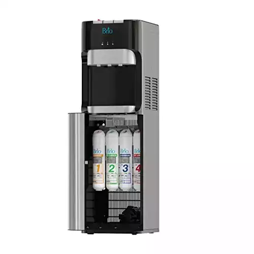 Brio Commercial Grade Bottleless Ultra Safe Reverse Osmosis Drinking Water Filter Water Cooler Dispenser-3 Temperature Settings Hot, Cold & Room Water - UL/Energy Star Approved – Point of Use